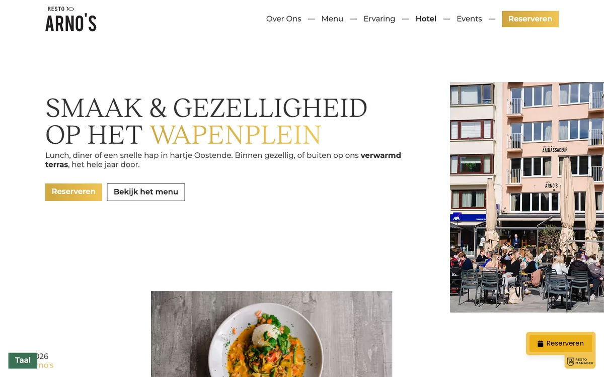 Resto Arno's — website door Mediaway
