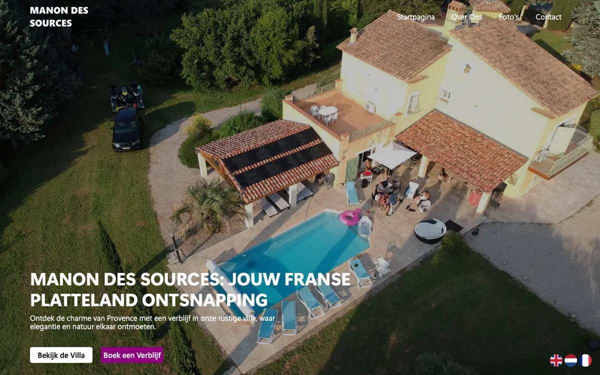 Website van Manon des Sources